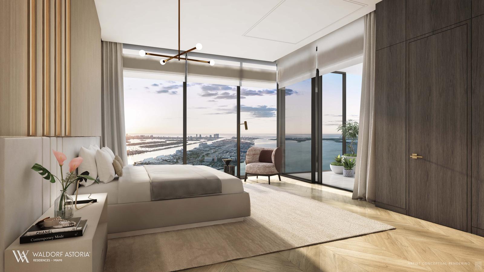 Primary bedroom, artist conceptual rendering