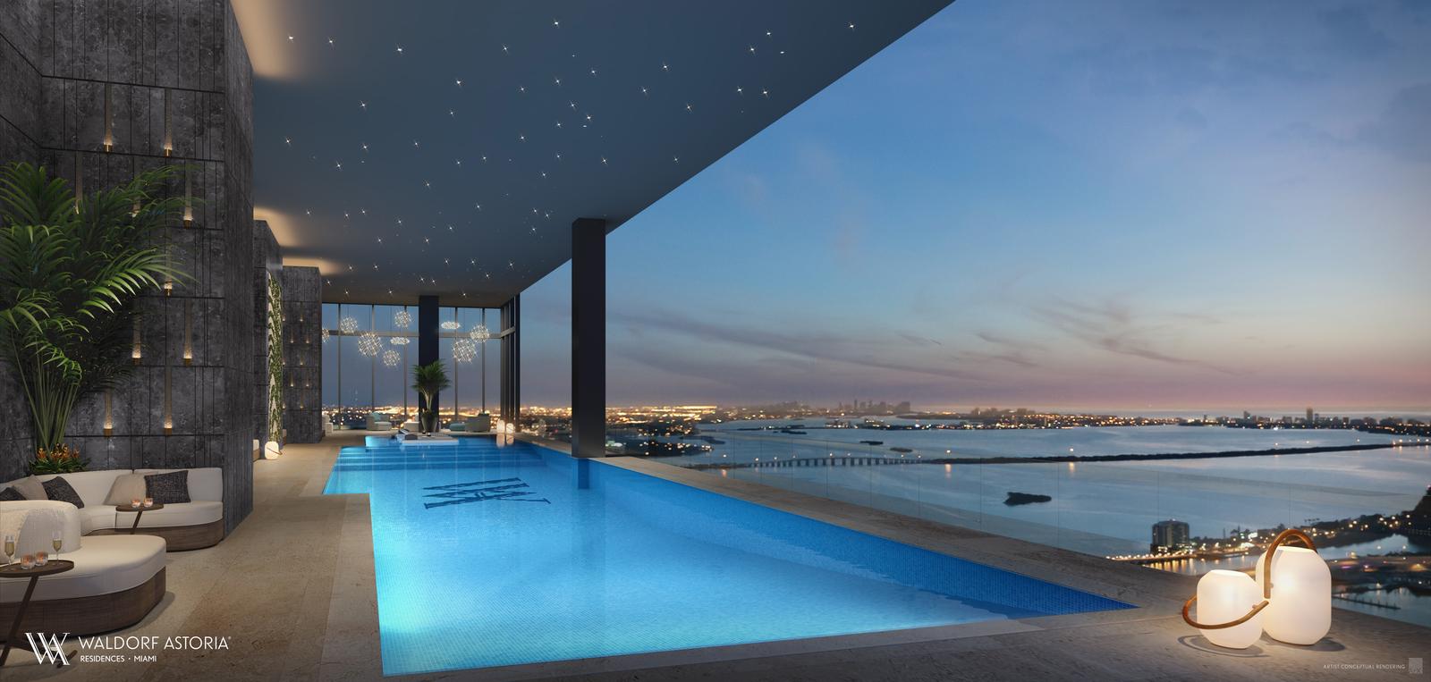 Residential pool deck, artist conceptual rendering